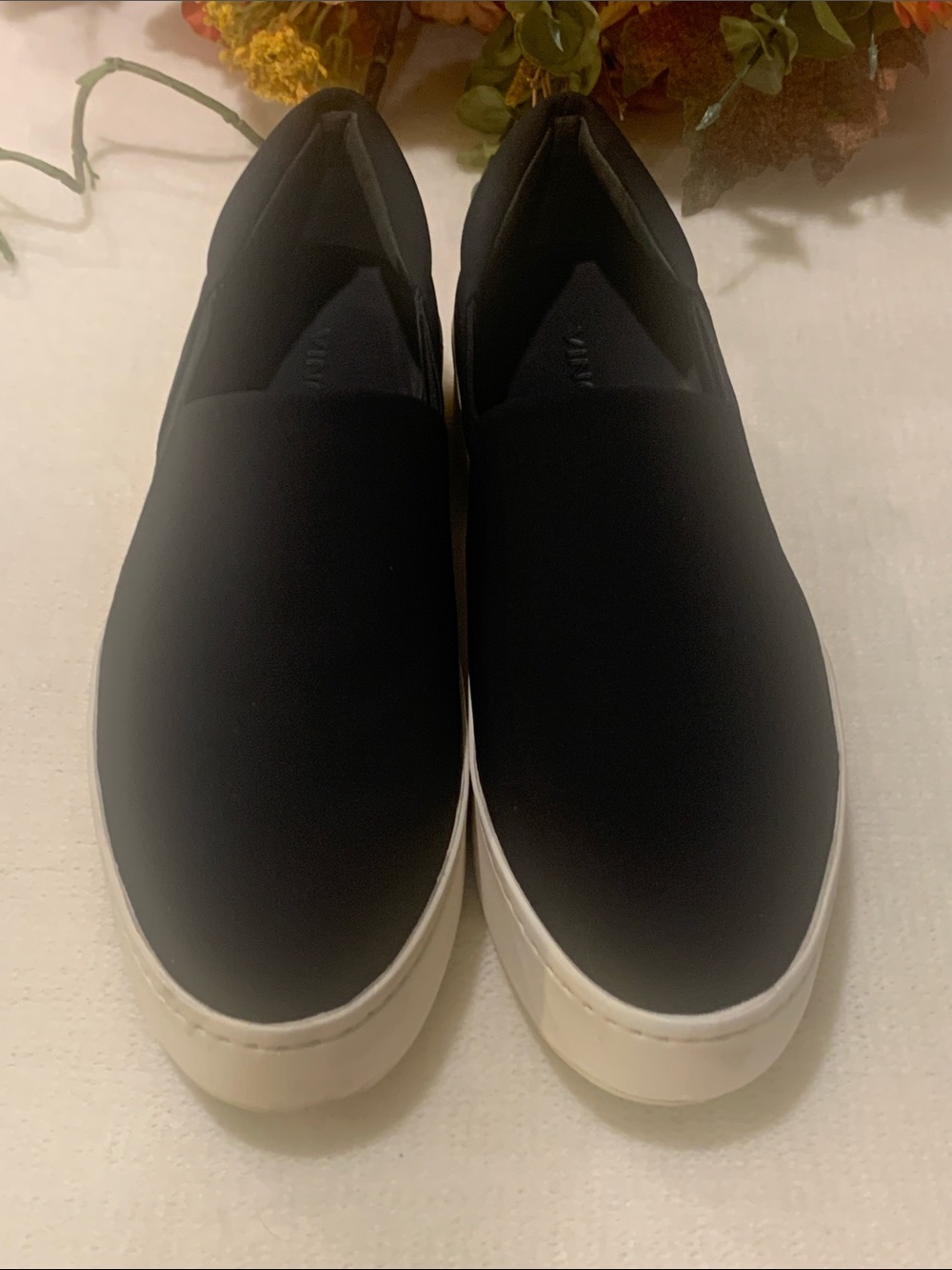 Vince black Satin platform sneakers size 37 M